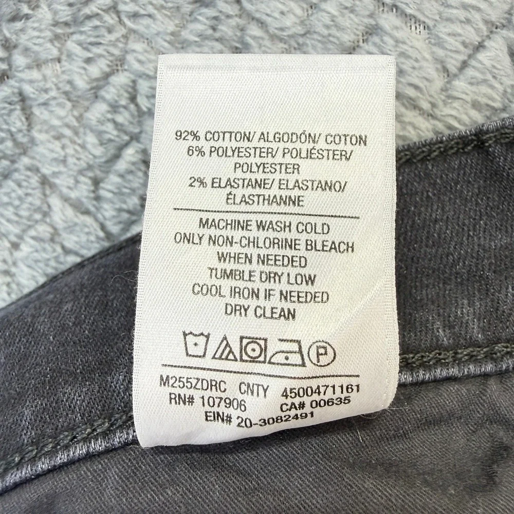 Hudson Byron Straight Jeans Mens 31x32 Grey‎ Black Wash Century Stretch Denim